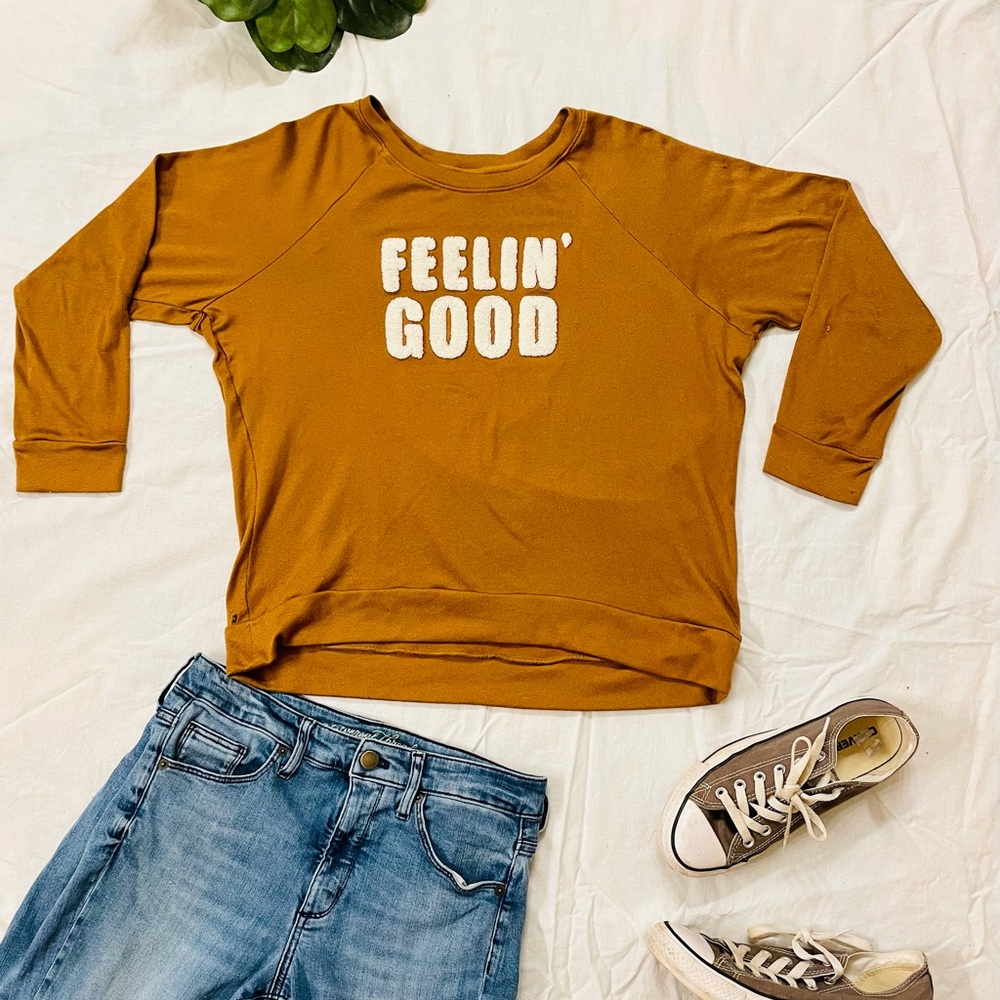 Secret Treasures Small Brown Graphic Sweatshirt